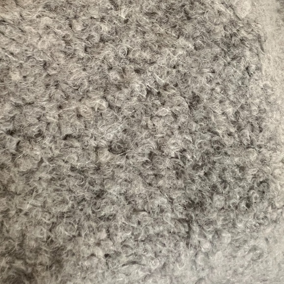 aritzia wilfred gwyneth alpaca wool zip up sweater - light grey, size XS - Picture 5 of 7